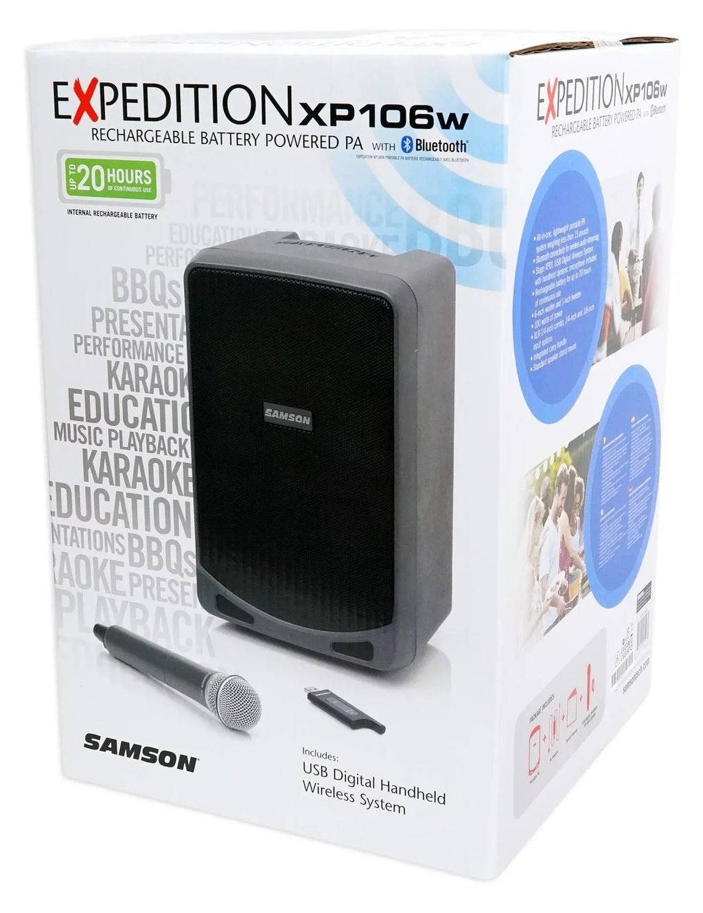 Sizeamson 6" Portable Rechargeable Sizepeaker+Mic For Workout, Yoga, Sizepin, Fitness