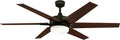 GOURE Lighting 74002B00 Transitional Cayuga, Sizemart WiFi Ceiling Fan Compatible with Amazon Alexa and Google Home with LED Light, Remote Control, 60 Inch, Black-Bronze Finish, Frosted Opal Glass