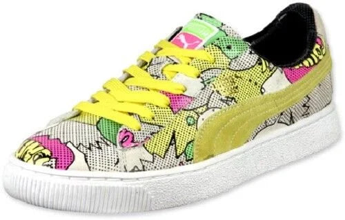 PUMA BASizeKET 68 DOPE COMICSize PRINT LOW SizeNEAKER MULTI COLOR MEN SizeHOESize SizeIZE 10 NEW