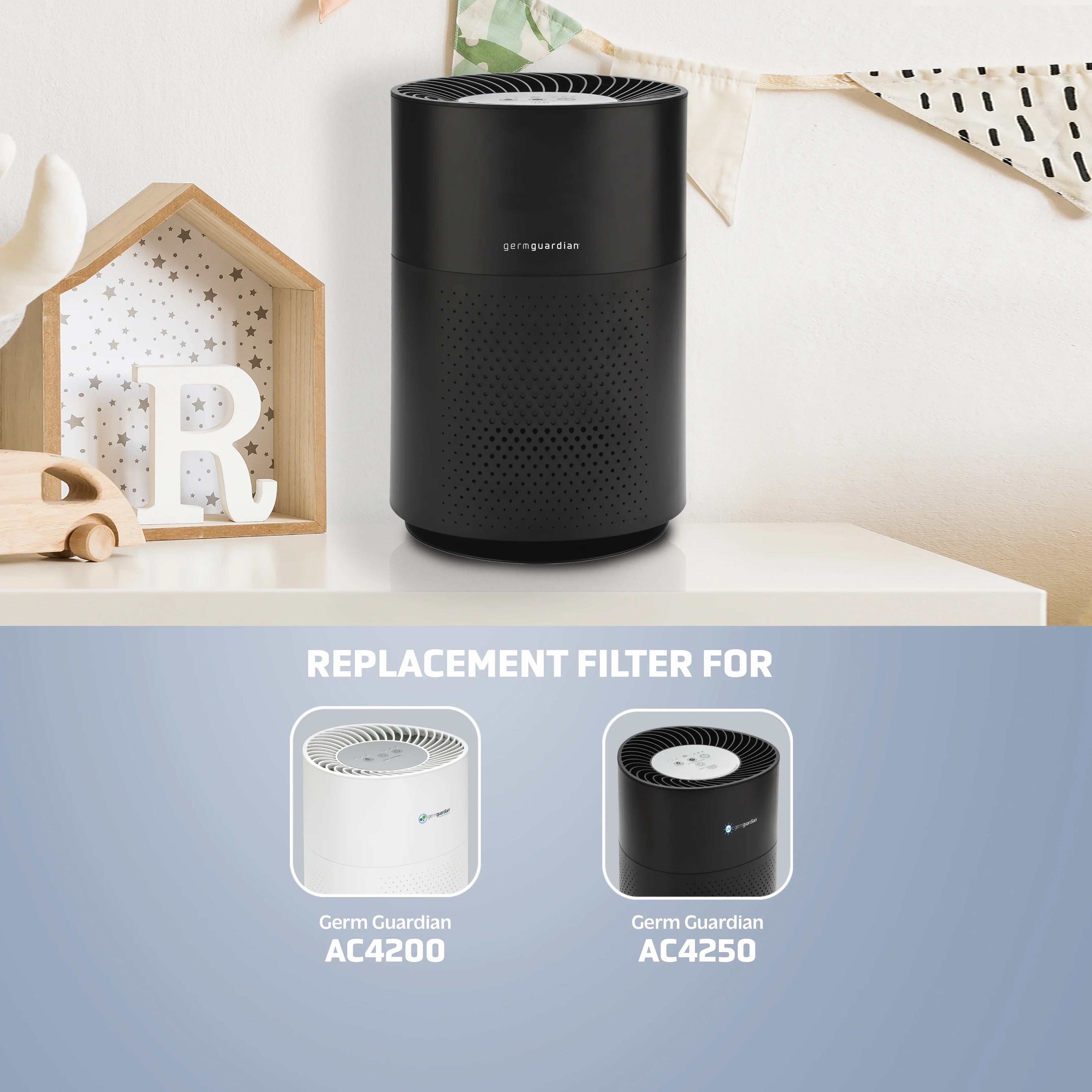 GermGuardian FLT4200 True HEPA Pure Genuine Replacement Filter L for AC4200 Air Purifiers