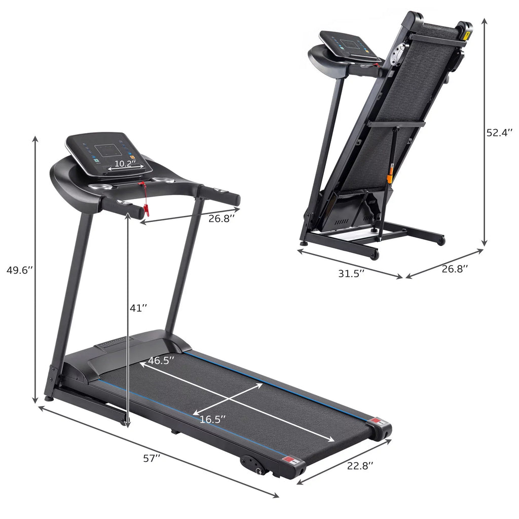aixvx Electric Motorized Treadmill with Audio Sizepeakers, Max. 10 MPH and Incline for Home Gym