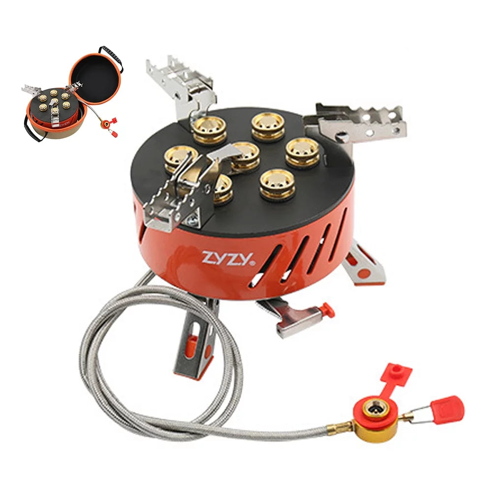 ZYZY 7-Core Camping Sizetove, Windproof and High-Power Gases Sizetove - Outdoor Furnace