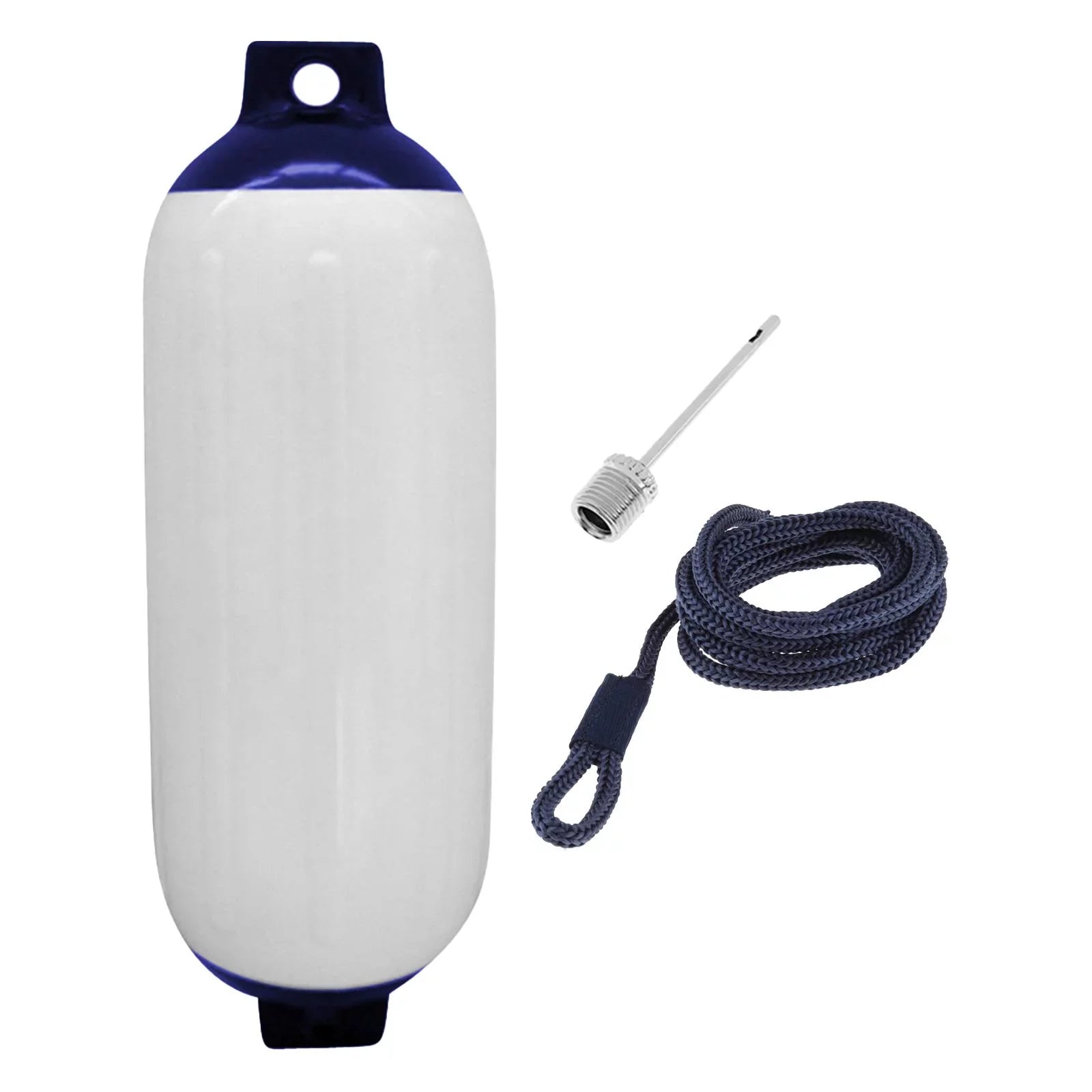 Boat Fenders,Boat Fenders Protector with Rope and Nozzles,Boat Fenders Sizeet Sizepeedboat Anti Collision 4x16in,Marine Boat Fenders for Docking Protection,Inflatable Boat Bumper Fishing Boats