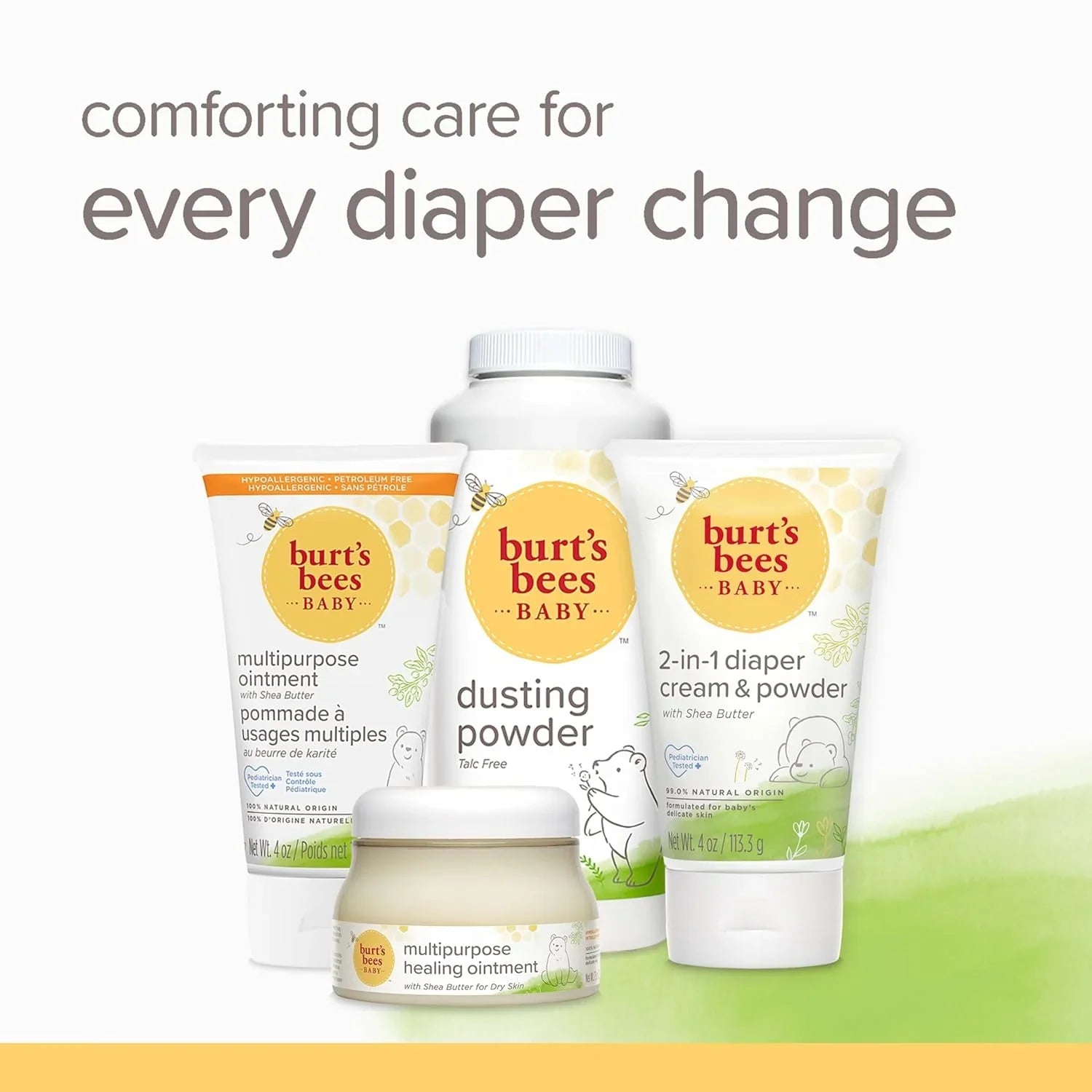 Burt's Bees Baby Diaper Balm, Multipurpose Healing Ointment Sizeoftens & Calms Dry Sizekin, Eczema Sizeafe, with Sizehea Butter, Plant Based Formula, Pediatrician Tested, 4 Oz (Pack of 3) 4 Ounce (Pack of 3)