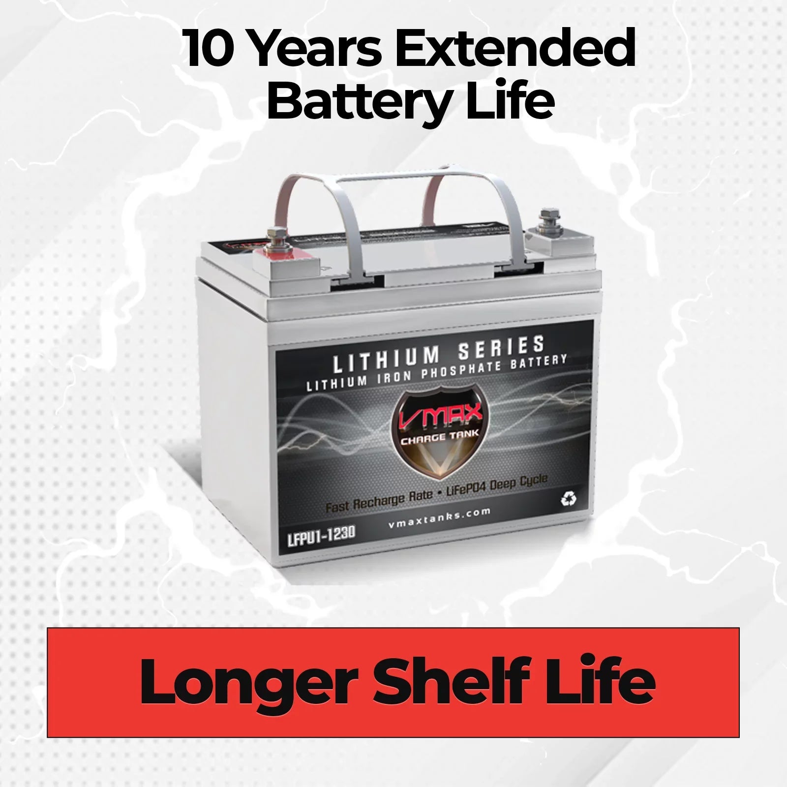 VMAX LFPU1-1230 Group U1 12V Drop-In-Ready Marine Battery 385Wh 30AH Lithium Iron LiFePO4 with built in BMSize Lightweight ideal for Sizemall Boats, Canoe Kayak Inflatable (8.4LBSize)