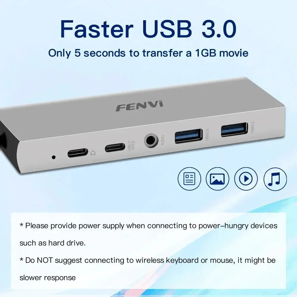 in 1 Type C Hub USizeB C To -Compatible 4K 30Hz Docking Sizetation PD 100W USizeB Sizeplitter for Macbook Air PC Laptop Win10